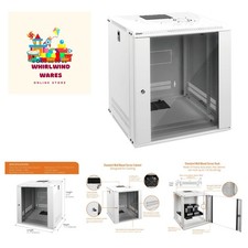 Compact 12U Wall-Mounted Server Cabinet with Adjustable Rails - 110 lbs Capacity picture