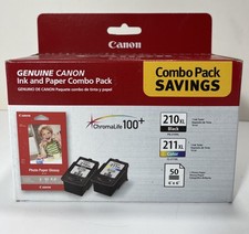 CANON 210XL Black 211XL Color & Photo Paper Set  Genuine OEM Sealed Box - NEW picture