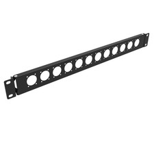 1U Hinged D-Series 12 Connectors Punch-Out Component Panel picture