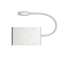 4 in 1 USB-C Type-C to 4K HDMI VGA DVI Converter USB 3.0 Hub Adapter For Mac D picture