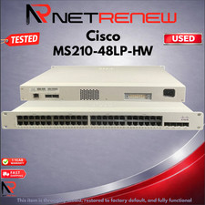 Cisco Meraki MS210-48LP-HW Unclaimed 48 Port Gigabit PoE+ Switch picture
