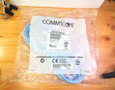 Lot Of 2 New CommScope SYSTIMAX GS8E-LB-20FT Cat 6 RJ-45 Patch Cord Round Blue picture