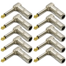 10PCS 1/4 TS Right Angle Mono Phone Plug ensures undistorted audio transmission picture