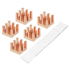 5pcs Copper Heatsink 6 x 6 x 5mm Self Adhesive for IC Chipset Cooler picture
