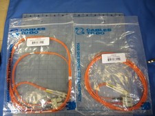 (2) C2G #33155 2M LC SC DUPLEX 62.5/125 MULTIMODE FIBER OPTIC CABLE NEW picture
