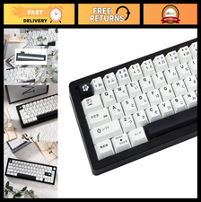 Minimalist Black & White Japanese PBT Keycap Set for Mechanical Keyboards picture