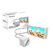 GIGABYTE GAMING 240 ICE LIQUID CPU COOLER 240MM RADIATOR 2X 120MM - WHITE picture