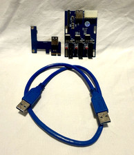 DeLOCK 41442 PCIe x1 to 3 PCIe x1 Riser Expansion Card USB Cable New picture