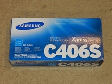 Genuine Samsung Electronics CLT-C406S Toner, Cyan NEW SEALED picture