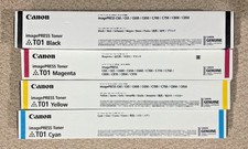 Genuine Canon T01 ImagePRESS Toner Set of 4 Black Cyan Magenta Yellow NEW picture