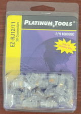 Platinum Tools 100026C EZ-RJ12/11 Connectors (50 PC PACK) New picture