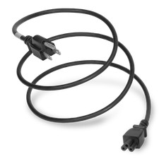 10 Pack of NEMA 5-15P to C5 10A 125V 18/3 SVT Power Cord - Black - 15ft picture
