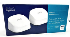 Amazon eero 6 Mesh Wi-Fi 6 System 2-Pack Dual-Band 3000 Sq Ft Open Box picture