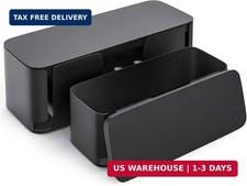 YECAYE 2 Pack Cable Management Box, Pet Friendly Cable Box Organizer for Home & picture