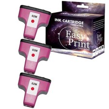 3PK replace for HP 02 Series Ink Cartridge Magenta for PhotoSmart 3108 3210 picture