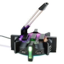 ENHANCE Pro Gaming Mouse Bungee Cable Holder - 4 Port USB Hub & 7 LED Modes picture