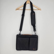 tomtoc Laptop Shoulder Bag Black Padded Messenger Case Travel Work 15inch picture