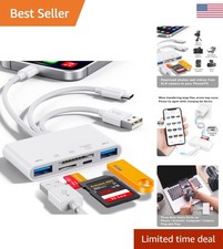 Effortless Data Transfer: 5-in-1 Memory Card Reader for iPhone & USB C Devices picture