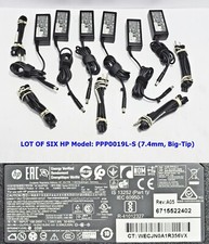 LOT 6 HP Genuine 65W 19.5V AC Adapter Charger PPP019L-S Power Supply - Big Tip picture
