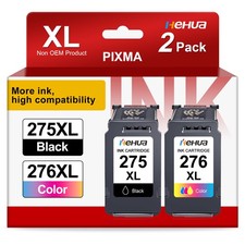 2 Pack PG-275XL CL-276XL Ink Cartridges For Canon PIXMA TS3522 TS3722 TR4722 picture