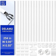Cord Hider 254in Wire Cover Cable Concealer for Wall Mount TV White picture