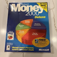 Microsoft Money 2000 Deluxe & Business For Windows Vintage New Unopened Box picture