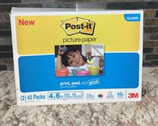Post-It Brand Picture Paper Semi Gloss 2 x 40 Packs 4x6 in. 7.5 mil Ink Jet NEW picture
