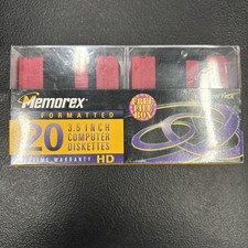 20 Memorex 3.5 HD Rainbow Pack Computer Disks IBM Format [Brand New] picture
