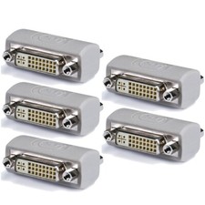 5x DVI Coupler Adapter Female to Female for DVI-A DVI-I DVI-D Monitor Connector picture