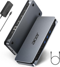 Acer 13-In-1 Laptop Docking Station, USB-C 3 Display Docking (2 HDMI+1 DP) picture