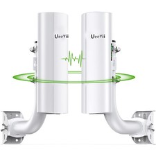 UeeVii 2pcs 3KM Wireless Bridge WiFi Bridge Outdoor to Shop Barn Garage Building picture