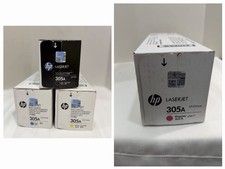 Genuine HP 305A 4 Set OEM LaserJet Toner Cartridges Black, Yellow, Cyan, Magenta picture