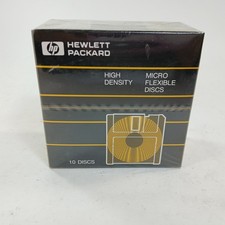 Vintage HP Hewlett Packard pack of 10 Sealed Single Side Micro Flexible Discs picture