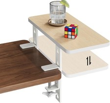 JYLH JOYSEEKER 3-in-1 Clamp-on Desk Extender 15.7x7.5 White Heavy-Duty Organizer picture