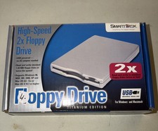 Smart Disk External USB Powered 2x Floppy Drive FDUSB-TM2 Titanium picture
