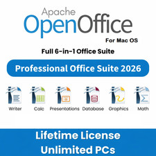 Open Office Home and Student 2026 for Mac OS - Full 6 in 1 Office Suite picture