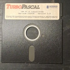 Turbo Pascal Vintage  Version 3.0 with BCD Floppy 5.25” Borland picture