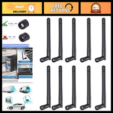 Dual Band WiFi Antenna 2.4GHz 5GHz 3dBi MIMO RP-SMA Male (10-Pack) for Router IP picture