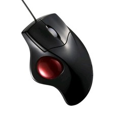 SANWA SUPPLY MA-TB39BK Black Trackball Wired Mouse Red Ball Sealed New in Box picture