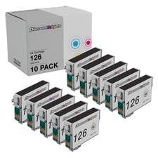 SI Replacements for Epson 126 Ink Cartridges T126120 High Capacity Black 10 Pack picture