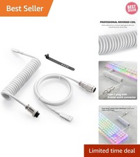 High-Speed Custom Coiled USB C Cable 1.5M for Gaming Keyboards - Durable Design picture