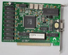 Octek EVGA-8 8-bit ISA VGA Graphics Card (CHIPS F82C451, 256KB, Retro, 1990) picture