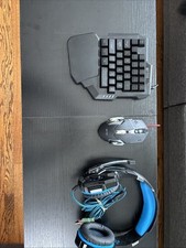 MFTEK One Hand Gaming Meyboard Mouse Set with Gaming Headset picture