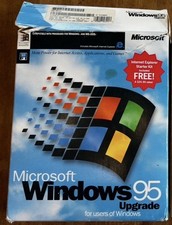 Microsoft Windows 95 Upgrade 3.5 Floppy Boxed Set 13 Disks + IE Kit HP Recovery picture