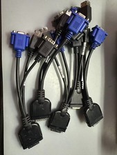 Lot of  5 Supermicro CBL-0218L Rev B KVM/SUVI Cables 36-Pin to VGA DB9 2 USB picture