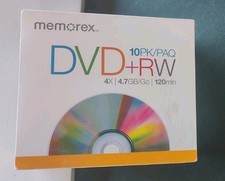 Memorex 10 PK/PAQ Sealed Blank DVD+RW Discs 4x 4.7GB/Go 120 Min picture