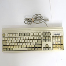 Vintage Mitsumi KPQ-E99ZC-13 Everex Keyboard 5-pin DIN Clicky Untested Clean picture
