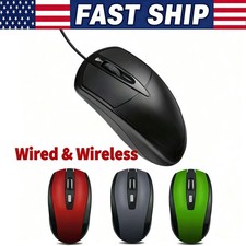 Wired/Wireless Optical Mouse Mice2.4GHz USB Receiver For Laptop Computer DPI Lot picture