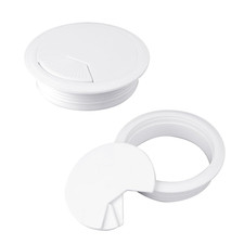 2PCS Cable Grommets 60Mm 2-3/8 Inch White Desk Hole Grommet Cord Cable Table Gro picture