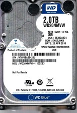 WD20NMVW-11EDZS3 S/N: WXU1E DCM: EHKTJHKB WESTERN DIGITAL 2TB THAILAND APR 2016 picture